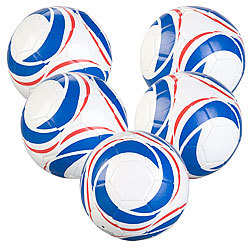 Speeron 5er-Set Trainings-Fußball aus Kunstleder, 22 cm Ø, Größe 5, 440 g Speeron