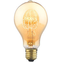 Luminea Vintage-Schmucklampe, gewölbt, mit gitterförmigem Glühdraht Luminea