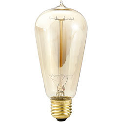 Luminea Vintage-Schmucklampe, konisch, mit gitterförmigem Glühdraht Luminea