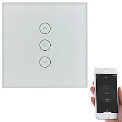 Luminea Home Control Rollladen-Touch-Steuerung mit WLAN, App und Sprachsteuerung Luminea Home Control