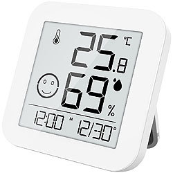 infactory 2er-Set digitale E-Ink Thermo- und Hygrometer mit extralanger Laufzeit infactory Digitale Thermometer/Hygrometer