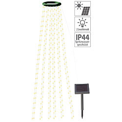 Lunartec Solar-Tannenbaum-Überwurf-Lichterkette, 12 Girlanden, 300 LEDs, IP44 Lunartec Solar-Tannenbaum-Überwurf-Lichterkette