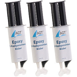 AGT Epoxy 2-Komponenten-Kleber, hohe Belastbarkeit: 23 N/mm², 3er-Pack AGT