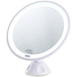 Sichler Beauty Saugnapf-Kosmetikspiegel mit LED-Licht und Akku, 5-fache Vergrößerung Sichler Beauty Saugnapf-Kosmetikspiegel mit LED-Licht