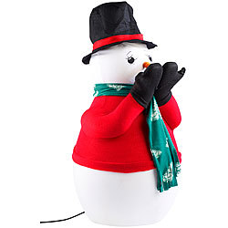 infactory Deko Schneemann mit Seifenlauge Kunst-Schneekanone infactory