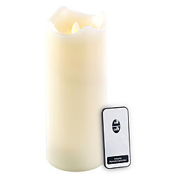 Britesta Echtwachskerze mit beweglicher LED-Flamme & Fernbedienung, XL Britesta