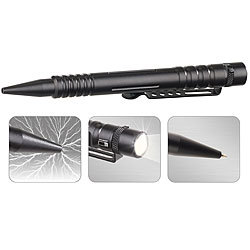 VisorTech 4in1-Tactical Pen mit Kugelschreiber, LED-Licht, Glasbrecher VisorTech