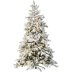 infactory Künstlicher Weihnachtsbaum, weiße Spitzen, 500 LEDs, 70 Äste, 225 cm infactory Weihnachtsbäume mit LED-Beleuchtung