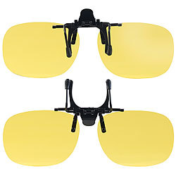PEARL 2er-Set Nachtsicht-Brillenclips, rundliches Design, polarisiert, UV400 PEARL