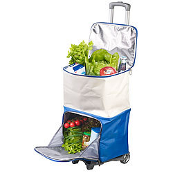 Xcase 2in1-Einkaufs-Tasche-Trolley mit Isokühltasche, Versandrückläufer Xcase 2in1-Einkaufs-Tasche mit abnehmbarem Trolley und Kühltasche