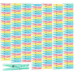 PEARL Bunte Wäscheklammern aus Kunststoff, 200 Stück in 4 Farben, 7 cm PEARL Wäscheklammern-Sets