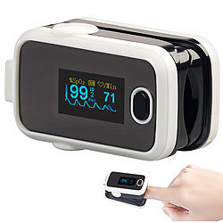 newgen medicals Medizinischer Finger-Pulsoximeter mit OLED-Display, Versandrückläufer newgen medicals Finger-Pulsoximeter mit PC-Datenauswertung