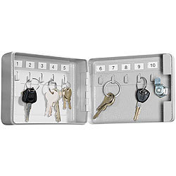 Xcase Mini-Stahl-Schlüsselschrank für 10 Schlüssel, mit Sicherheitsschloss Xcase Schlüsselkästen