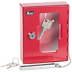 Xcase 2er Pack Profi-Notschlüssel-Kasten mit Einschlag-Klöppel &Sicherheits Xcase Notschlüssel-Kästen