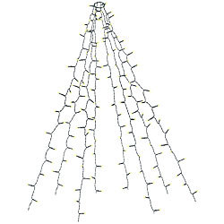 Lunartec Weihnachtsbaum-Überwurf-Lichterkette mit 8 Girlanden & 320 LEDs, IP44 Lunartec