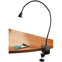 Lunartec LED-Grill-, BBQ- & Arbeits- Schwanenhals-Lampe mit Schraubklemme Lunartec LED Schwanenhals Klemmlampen