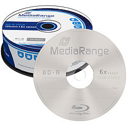 MediaRange Blu-ray-Rohlinge BD-R 25 GB 6x, 25er-Spindel MediaRange