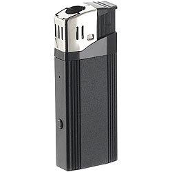 OctaCam Full-HD-Videokamera MC-1920, USB-Zigarettenanzünder, Feuerzeug-Design OctaCam Feuerzeug-Kameras