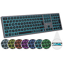 GeneralKeys Funk-Tastatur, farbige Beleuchtung, Slim, Versandrückläufer GeneralKeys Funk-Tastaturen mit farbiger Beleuchtung und Ziffernblock