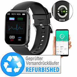 newgen medicals Fitness-Smartwatch mit EKG-, Blutdruck-, SpO2-Anzei. Versandrückläufer newgen medicals Fitness-Smartwatches mit EKG-, Herzfrequenz-, Blutdruck- & Blutsauerstoff-Anzeige