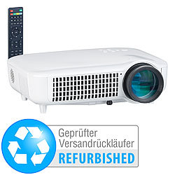 SceneLights LED-LCD-Beamer mit Media-Player, 1920x1080 Full HD (Versandrückläufer) SceneLights