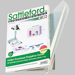 Sattleford 200 Inkjet-Overhead-Folien, DIN A4, transparent, 115 µm, Sparpack Sattleford Overhead-Folien