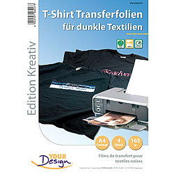 Your Design 4 T-Shirt Transferfolien für bunte Textilien A4 Inkjet Your Design T-Shirt-Druck-Folien