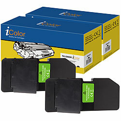 iColor 2er-Set Toner für Kyocera, ersetzt TK-5440K, schwarz, bis 5.600 Seiten iColor Kompatible Toner Cartridges für Kyocera Laserdrucker