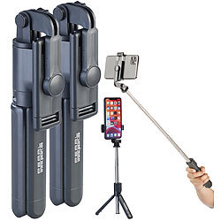 PEARL 2er-Set 2in1-Smartphone-Stativ & Selfie-Stick bis 68 cm PEARL
