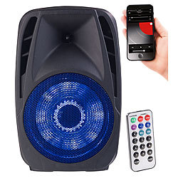 auvisio Mobile PA-Partyanlage mit Bluetooth, MP3, USB, SD, 200 Watt, Karaoke auvisio Mobile Party-Audioanlagen mit Karaoke-Funktionen