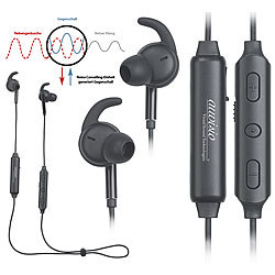auvisio ANC Stereo-In-Ear-Headset, Bluetooth aptX, Geräusch-Unterdrückung 25dB auvisio
