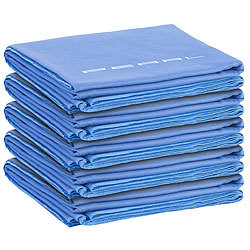 PEARL 5er Pack Schnelltrocknendes Mikrofaser-Badetuch, 180 x 90 cm, blau PEARL Mikrofaser-Badetücher