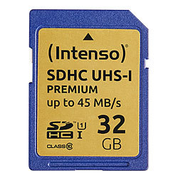 Intenso Premium SDHC-Speicherkarte 32 GB, UHS-I, Class 10 / U1 Intenso SD-Speicherkarten UHS U1