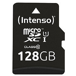 Intenso microSDXC-Speicherkarte UHS-I Premium 128 GB, bis 90 MB/s, Class 10/U1 Intenso