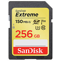 SanDisk Extreme SDXC-Speicherkarte 256 GB, UHS-I Class 3 (U3) / V30, 150 MB/s SanDisk