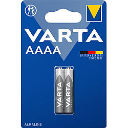 Varta Electronics Alkaline-Batterie, Typ AAAA/Mini/LR61, 1,5 V, 2er-Set Varta Alkaline-Batterie Mini (AAAA)