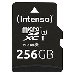 Intenso microSDXC-Speicherkarte UHS-I Premium 256 GB, bis 90 MB/s, Class 10/U1 Intenso