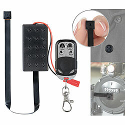 Somikon Mobile 4K-Knopf-Sicherheitskamera, Bewegungserkennung & Fernbedienung Somikon Full-HD-Micro-Videokameras zum Einbau