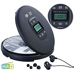 auvisio Tragbarer CD-Player, DAB+ Radio, Bluetooth und In-Ear-Stereo-Headset auvisio 