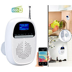 VR-Radio Badezimmer-Akku-Radio mit DAB+/FM, Bluetooth, Freisprech-Funktion, 6 W VR-Radio