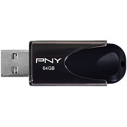 PNY 64 GB USB-2.0-Speicherstick Attaché 4, schwarz PNY