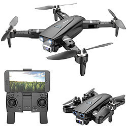 Simulus Faltbare GPS-Drohne mit 4K-Cam, Brushless-Motor, WLAN, Follow-Me, App Simulus