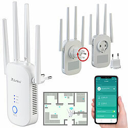 7links Dualband-WLAN-Repeater, App "ELESION", 2,4 & 5 GHz, bis 1.200 Mbit/s 7links