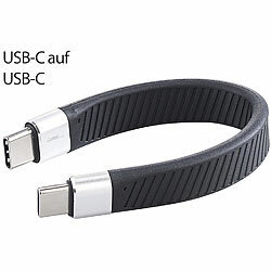 Callstel Kurzes, ultraflexibles Lade-/Datenkabel USB-C auf -C, 100 W PD, 13 cm Callstel Extrak kurzes USB-Kabel Typ-C auf Typ-C