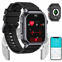 newgen medicals Fitness-Smartwatch mit EKG-, Herzfrequenz-Anzeige, Versandrückläufer newgen medicals