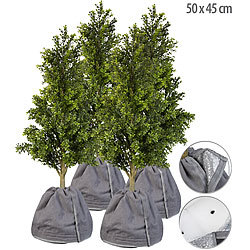 Royal Gardineer 4er-Set Thermo-Topfschutz für Pflanzen, 50x45 cm, Drainage, anthrazit Royal Gardineer Thermo-Topfschutze für Kübelpflanzen