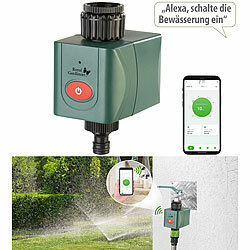 Royal Gardineer WLAN-Bewässerungscomputer mit Ventil, Wetterdatenabgleich per App Royal Gardineer