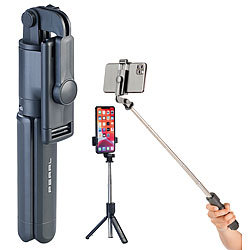 PEARL 2in1-Smartphone-Stativ & Selfie-Stick bis 68 cm, Versandrückläufer PEARL Selfie-Sticks und Smartphone-Stative