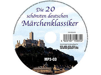 auvisio Kindergerechter MP3-Player inkl. 6 Stunden Hörbuch-Klassiker