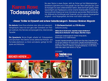 Karen Rose - Todesspiele - Hörbuch (5 CDs)